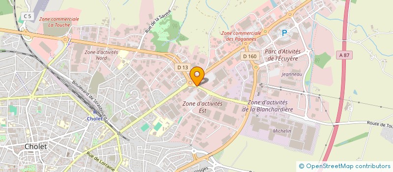localisation de l'entreprise COMADIME à CHOLET