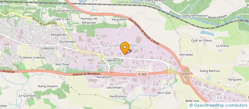 localisation de l'entreprise COMADYM à QUIMPER