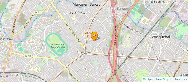 localisation de l'entreprise COMAG à MARCQ-EN-BARŒUL