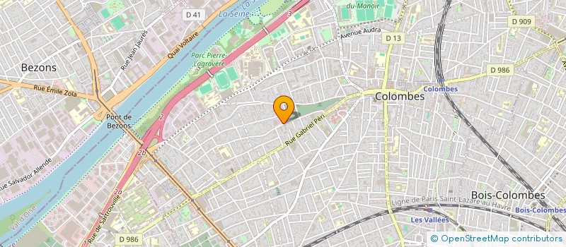 localisation de l'entreprise COMAINT à COLOMBES