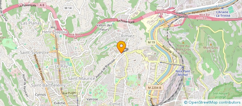 localisation de l'entreprise COMAJE à NICE