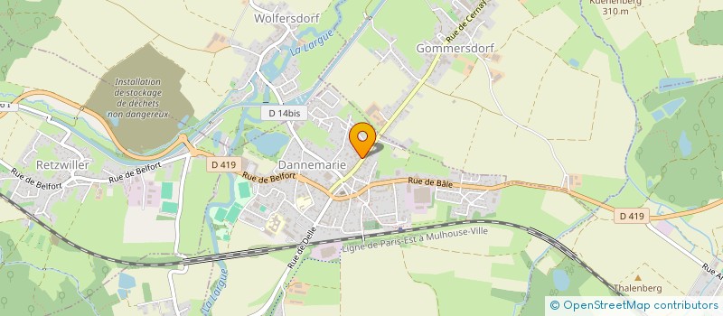 localisation de l'entreprise COMALSACE à DANNEMARIE