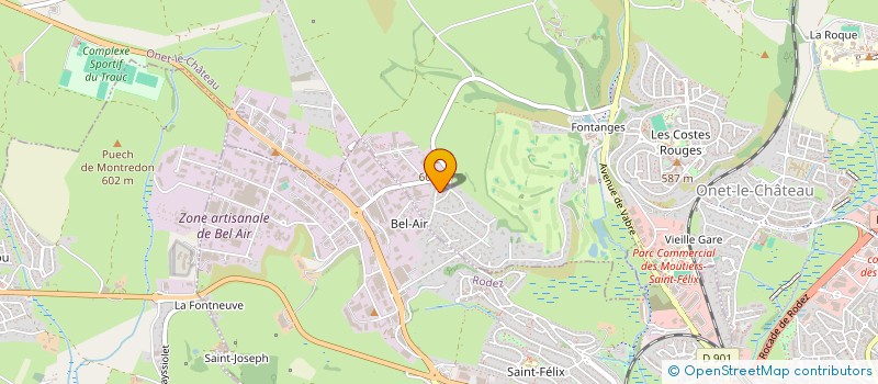 localisation de l'entreprise COMANDO  ONET-LE-CHATEAU