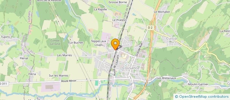localisation de l'entreprise COMAS ET FILS à COUSANCE