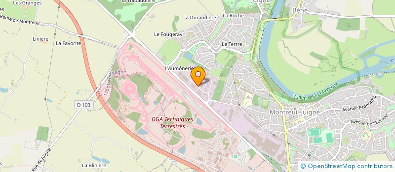 localisation de l'entreprise COMAT AVENIR  MONTREUIL-JUIGNE