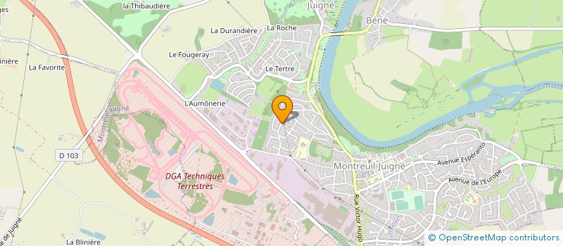 localisation de l'entreprise COMAT DESIGN  MONTREUIL JUIGNE