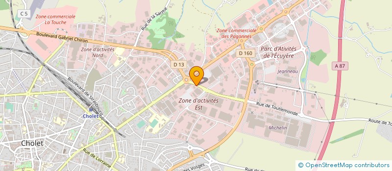 localisation de l'entreprise COMAYO à CHOLET