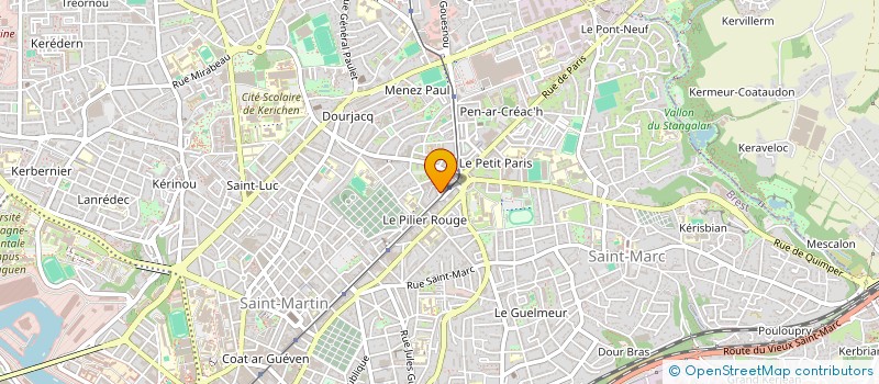 localisation de l'entreprise COMBATTRE L'APHASIE EN FINISTERE à BREST