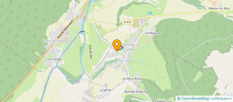 localisation de l'entreprise COMBE D'AIN-GRANDVAUX  MONNET-LA-VILLE