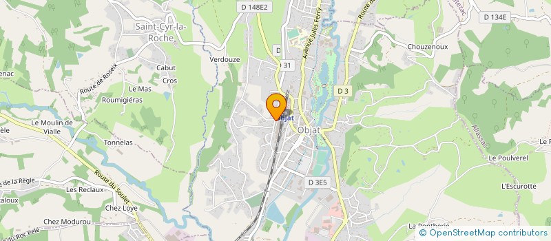 localisation de l'entreprise COMBE DE JOB à OBJAT