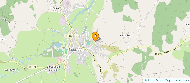 localisation de l'entreprise COMBE-VILLEDIEU  SAUGUES