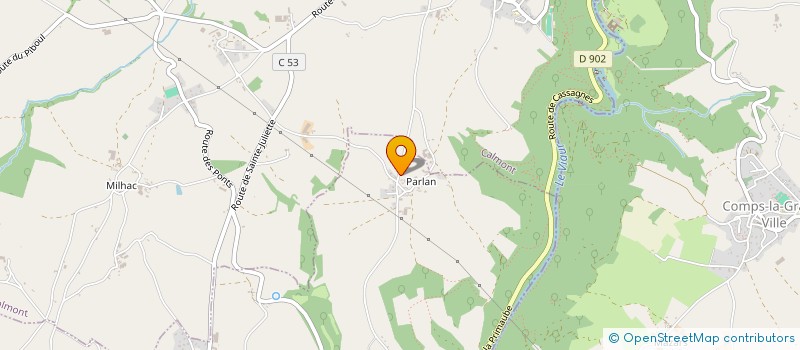 localisation de l'entreprise COMBELLES AVEYRON VACANCES  SAINTE-JULIETTE-SUR-VIAUR