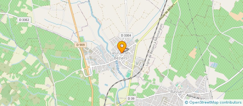 localisation de l'entreprise COMBES RP1  LIEURAN-LES-BEZIERS