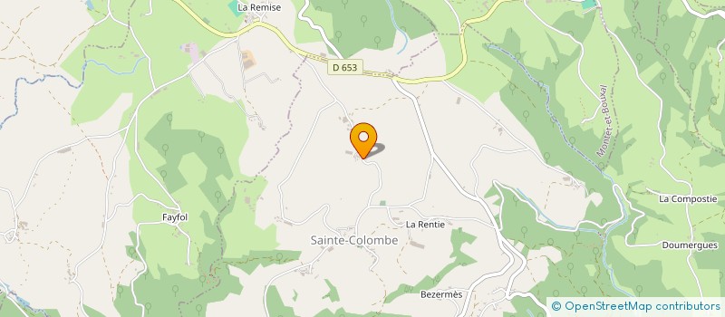 localisation de l'entreprise COMBET ENERGIE  SAINTE-COLOMBE