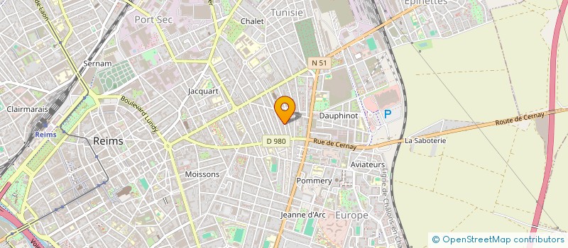 localisation de l'entreprise COMBLES ET CAVES à REIMS