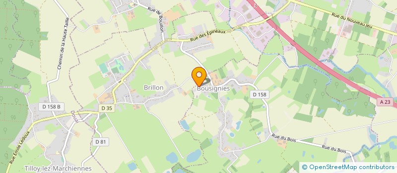 localisation de l'entreprise COMBLES ET VOUS à BOUSIGNIES