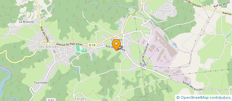 localisation de l'entreprise COMBRAILLES POMPAGE  LES ANCIZES COMPS