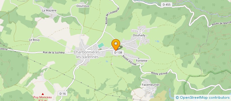 localisation de l'entreprise COMBRAILLES TOURISME  CHARBONNIERES-LES-VARENNES