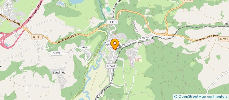 localisation de l'entreprise COMBRE ET FILS  PONTGIBAUD