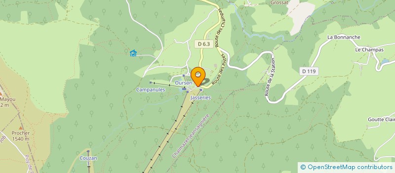 localisation de l'entreprise COMBREAS SPORTS à CHALMAZEL-JEANSAGNIERE