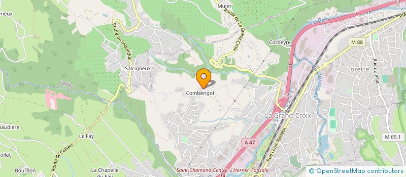 localisation de l'entreprise COMBRI FRUIT  LA GRAND-CROIX