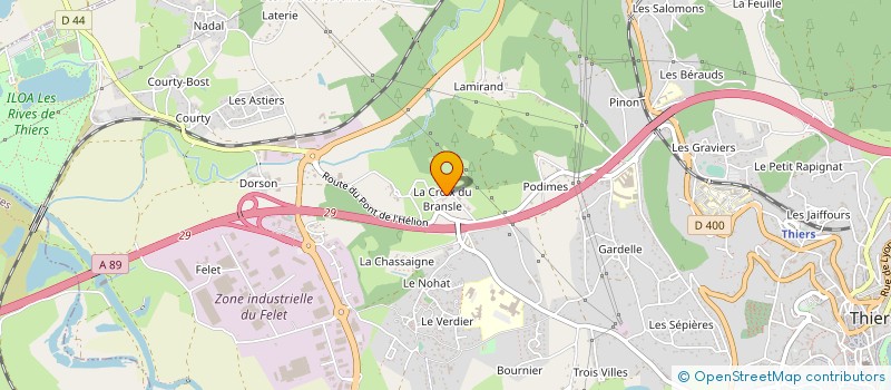 localisation de l'entreprise COMBRONDE LOIRE INVESTISSEMENTS  THIERS