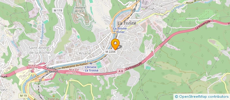 localisation de l'entreprise COMBUSTIBLES DES VALLEES à LA TRINITE