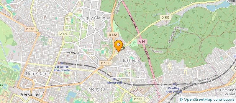 localisation de l'entreprise COMCI-PROD à VERSAILLES