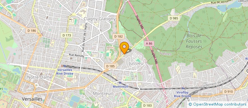 localisation de l'entreprise COMCI PRODUCTION à VERSAILLES