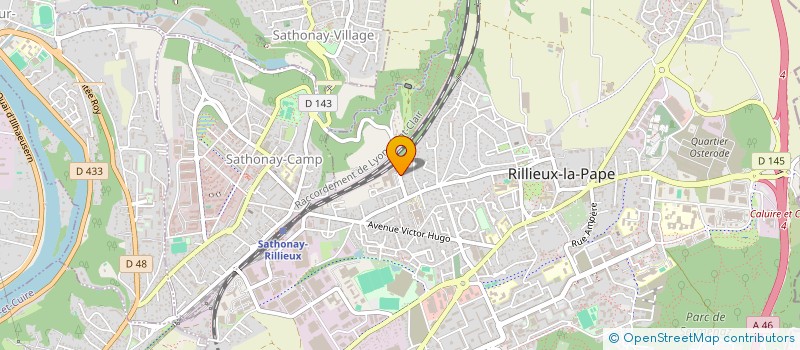 localisation de l'entreprise COMECA RHONE ALPES CENTRE  RILLIEUX-LA-PAPE