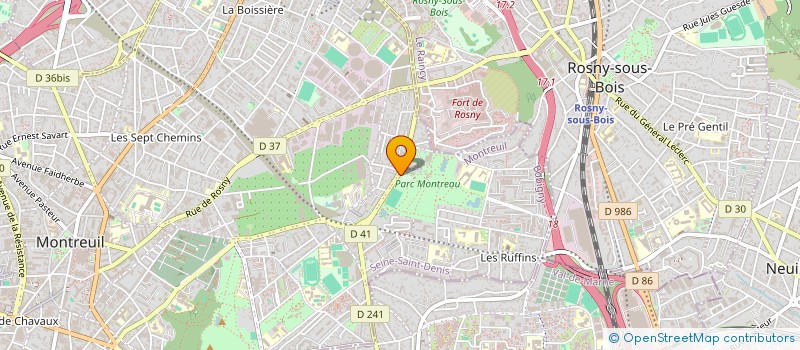 localisation de l'entreprise COMEDIA à MONTREUIL