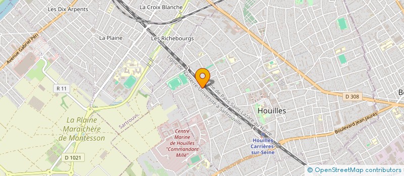 localisation de l'entreprise COMEGA à HOUILLES