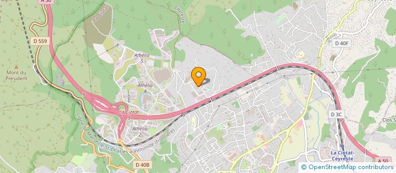 localisation de l'entreprise COMELETH PRODIS à LA CIOTAT