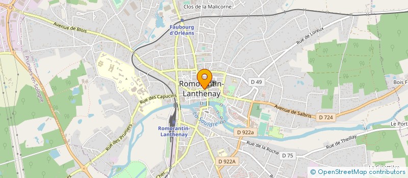 localisation de l'entreprise COMELLA  ROMORANTIN-LANTHENAY