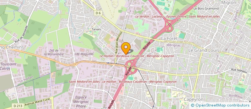 localisation de l'entreprise COMERGAL  EYSINES