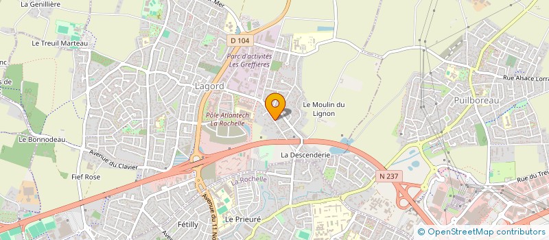 localisation de l'entreprise COMERO  LAGORD