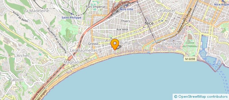 localisation de l'entreprise COMERTEX à NICE