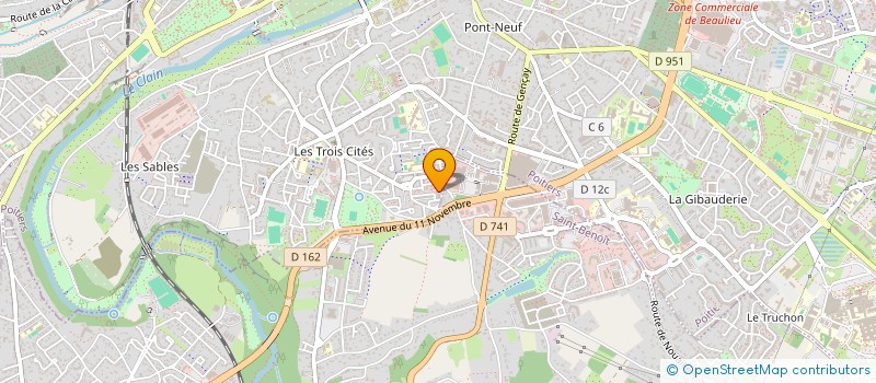 localisation de l'entreprise COMET CONSULTATION & MEDIATION TRANSCULTURELLES  POITIERS