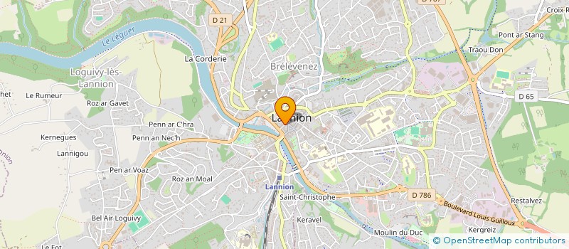 localisation de l'entreprise COMET'S 17 FRIPERIE à LANNION