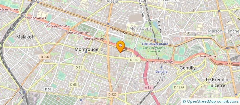 localisation de l'entreprise COMETE INTER à MONTROUGE