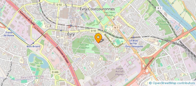 localisation de l'entreprise COMETEL à EVRY-COURCOURONNES