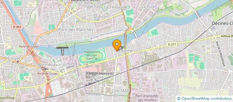 localisation de l'entreprise COMETEL  VAULX-EN-VELIN