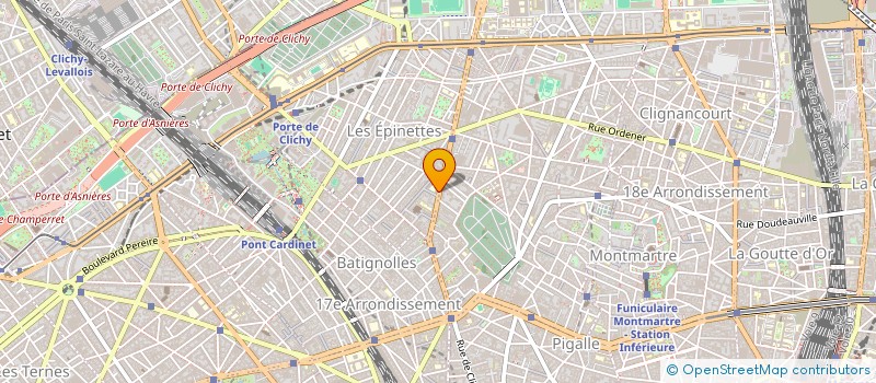 localisation de l'entreprise COMETES DES BATIGNOLLES  PARIS