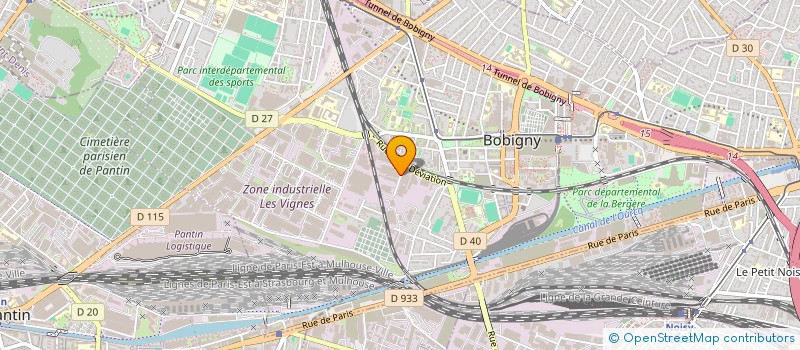 localisation de l'entreprise COMETRA à BOBIGNY
