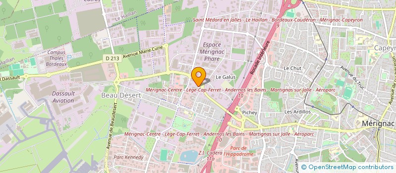 localisation de l'entreprise COMETRA à MERIGNAC