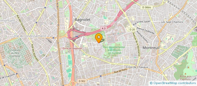 localisation de l'entreprise COMETS COLLECTIF DE CHERCHEURS SUR LA MOBILITE ET LES TRAJECTOIRES SOCIALES à BAGNOLET