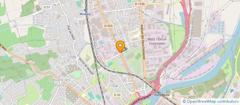 localisation de l'entreprise COMETZ  METZ