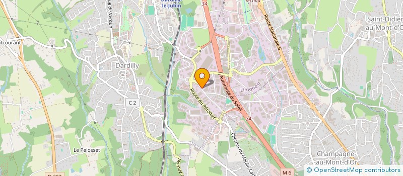 localisation de l'entreprise COMEVA  DARDILLY