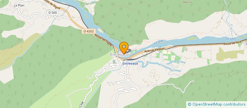 localisation de l'entreprise COMEVARD SA-CIE EUROP VALORISA DECHETS à ENTREVAUX