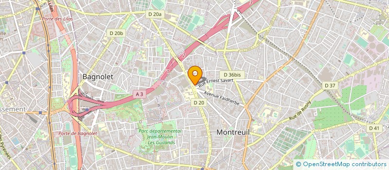 localisation de l'entreprise COMEX à MONTREUIL